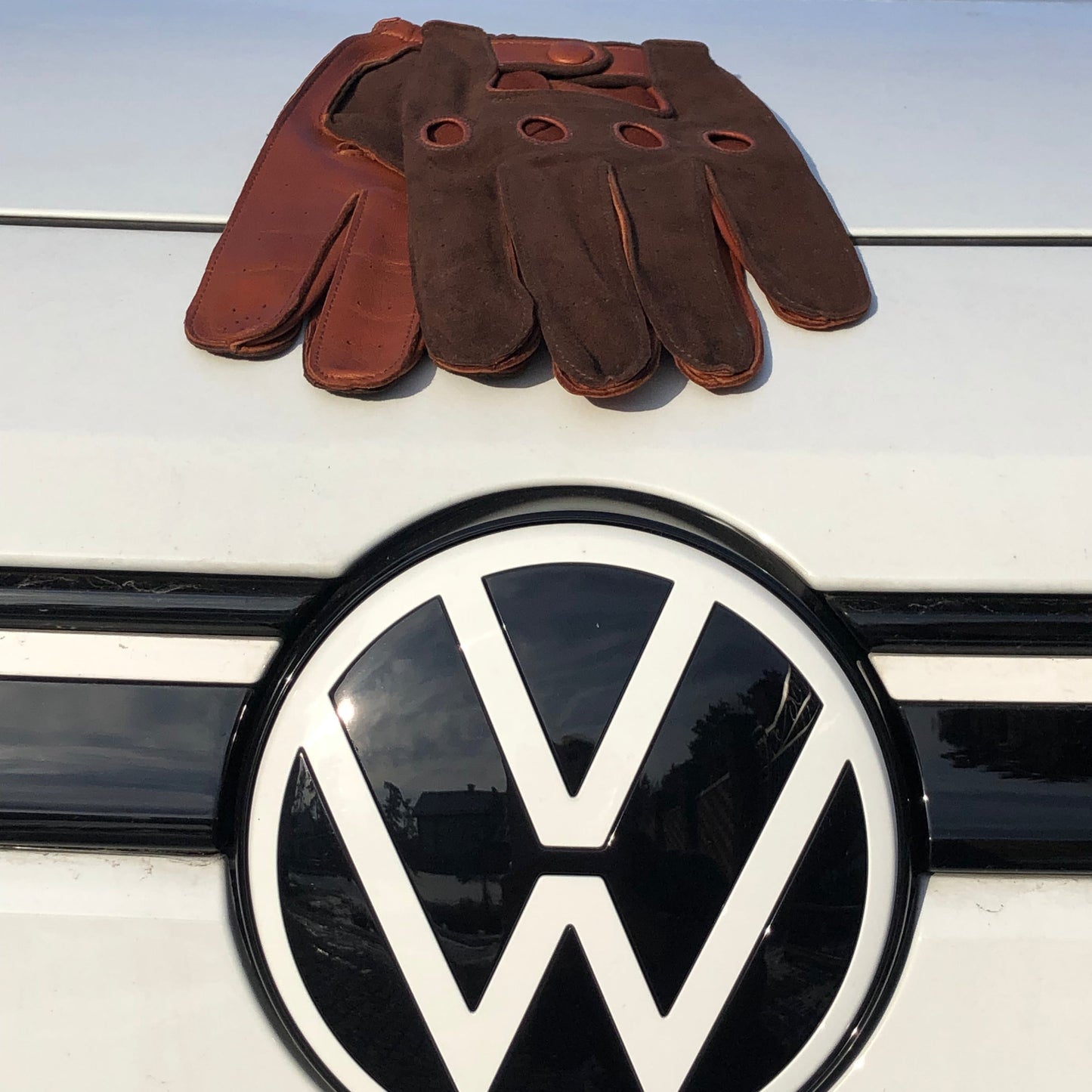 Driving leather gloves brown leather