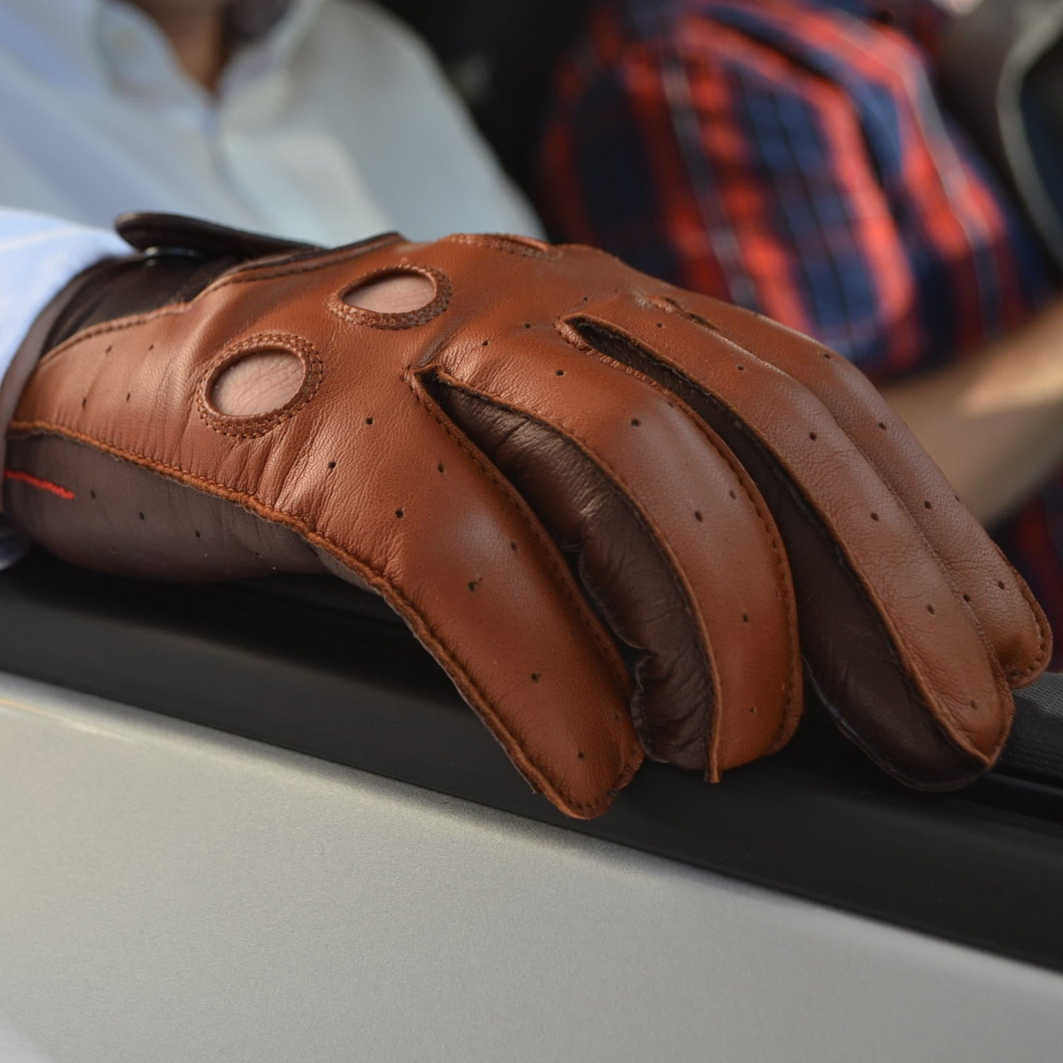 Men's Driving Gloves Brown - Camel Fiorgini