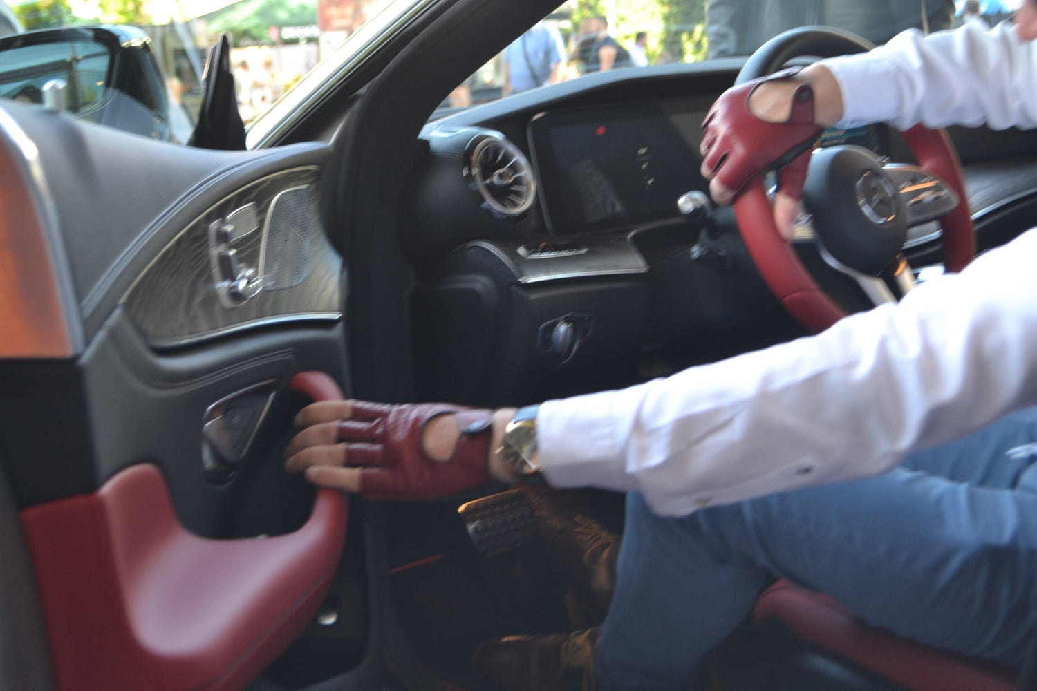Men's Fingerless Driving Gloves