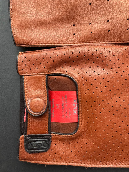 Men's driving gloves Brown | Cognac Leather AMBRA ROAD