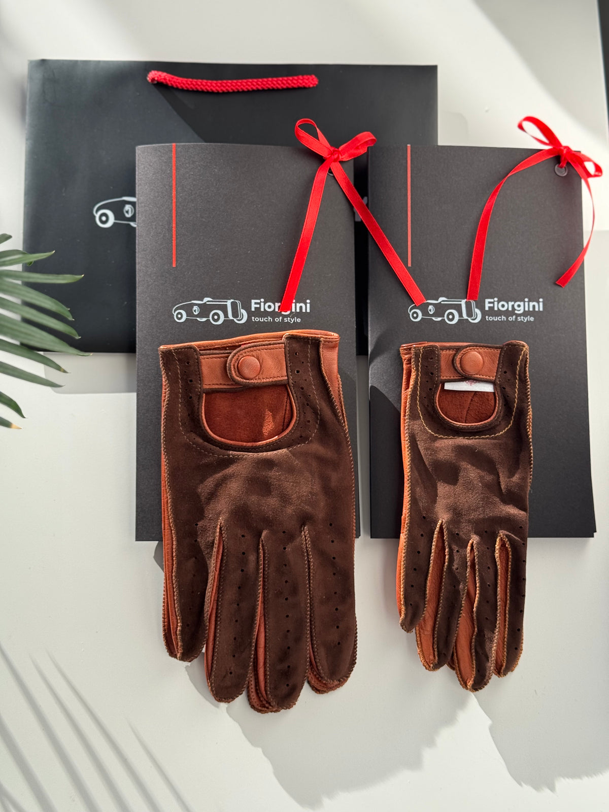 Herren Autofahrerhandschuhe Wildleder Braun Lederhandschuhe