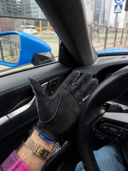 Herren Autofahrerhandschuhe Wildleder Braun Lederhandschuhe