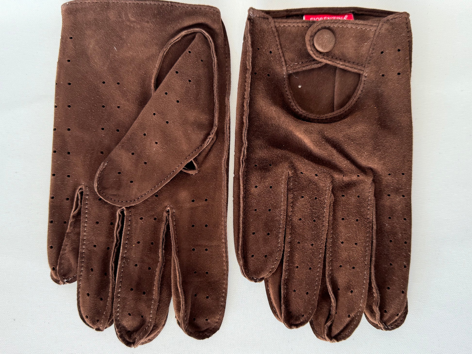 DRIVING GLOVES BROWN SUEDE